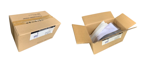 carton box of taps and bracket