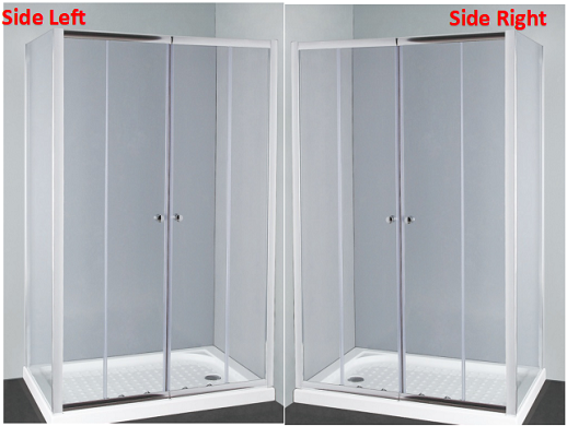 reversible installation for saloon door with side panel