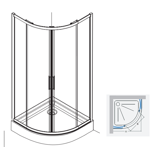 1/4 round sliding door