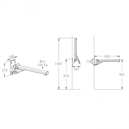 Foldable shower grab rails