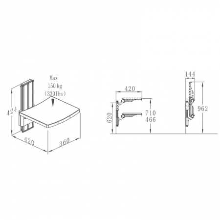 disabled shower seat height adjustable