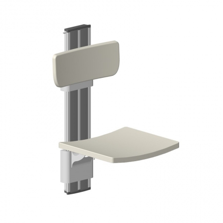 Adjustable shower seat with backrest