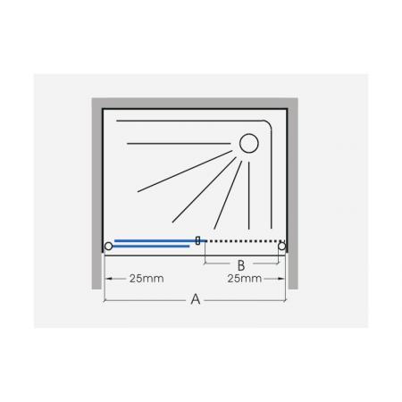 sliding shower door no bottom track