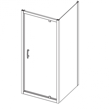 pivot hinge shower enclosure with side panl