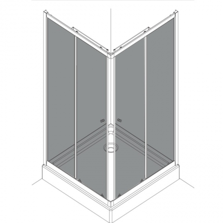 sliding shower doors corner entry