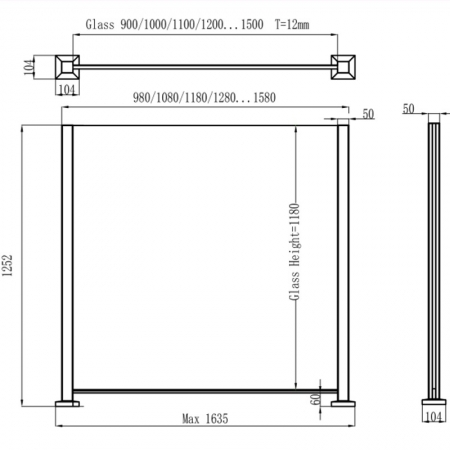 glass railings with LED system