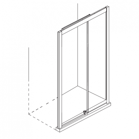 sliding shower door no bottom track