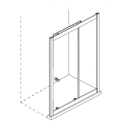 sliding shower door wall to wall