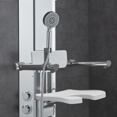 Adjustable shower equipment for elderly