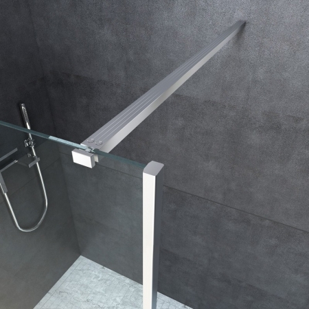 fixed glass shower door