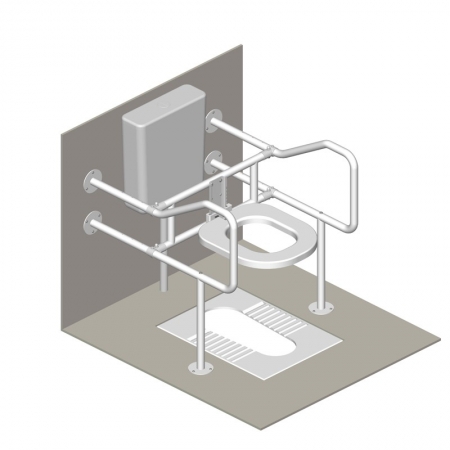 height adjustable stainless steel grab bar