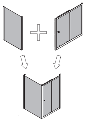 rectangular sliding shower doors