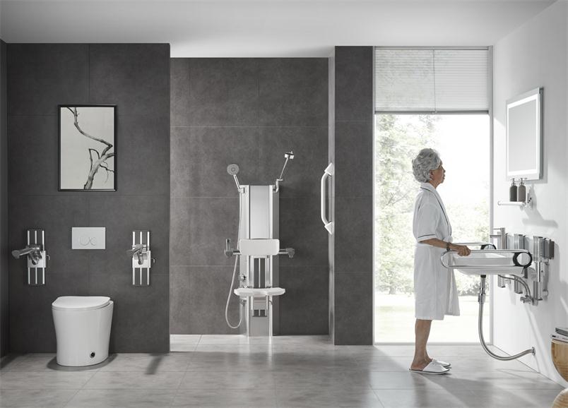 Innovative Design, Caring for Elderly Living—Elderly Open-style Barrier-free Bathroom, Elderly-friendly Integrated Bathroom